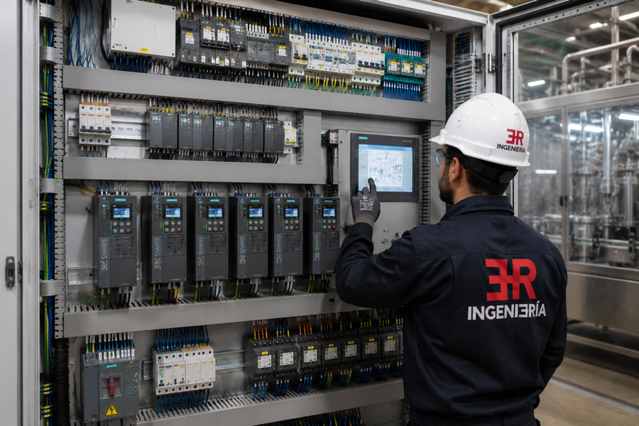cuadros eléctricos industriales para automatización de procesos en industria alimentaria.