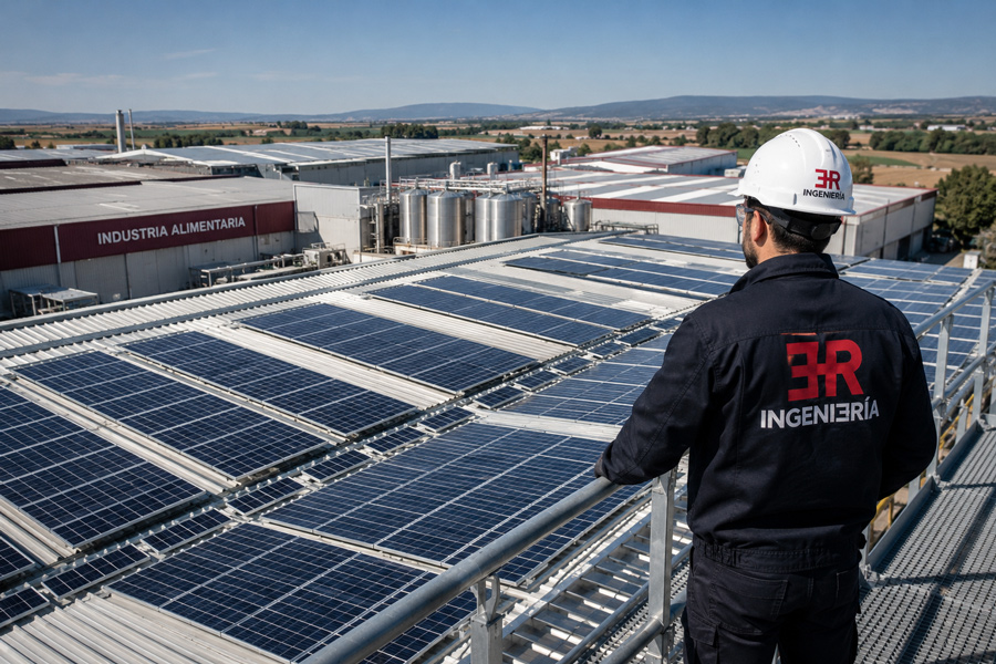 eficiencia energética en industria alimentaria con instalación fotovoltaica industrial.