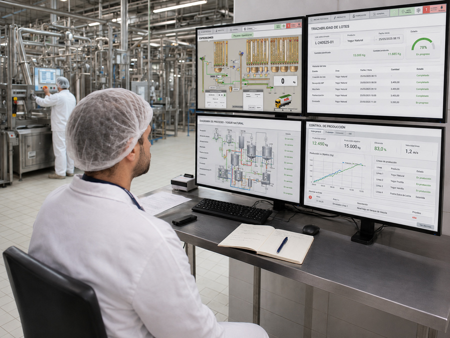 software industria alimentaria para control de producción y trazabilidad digital