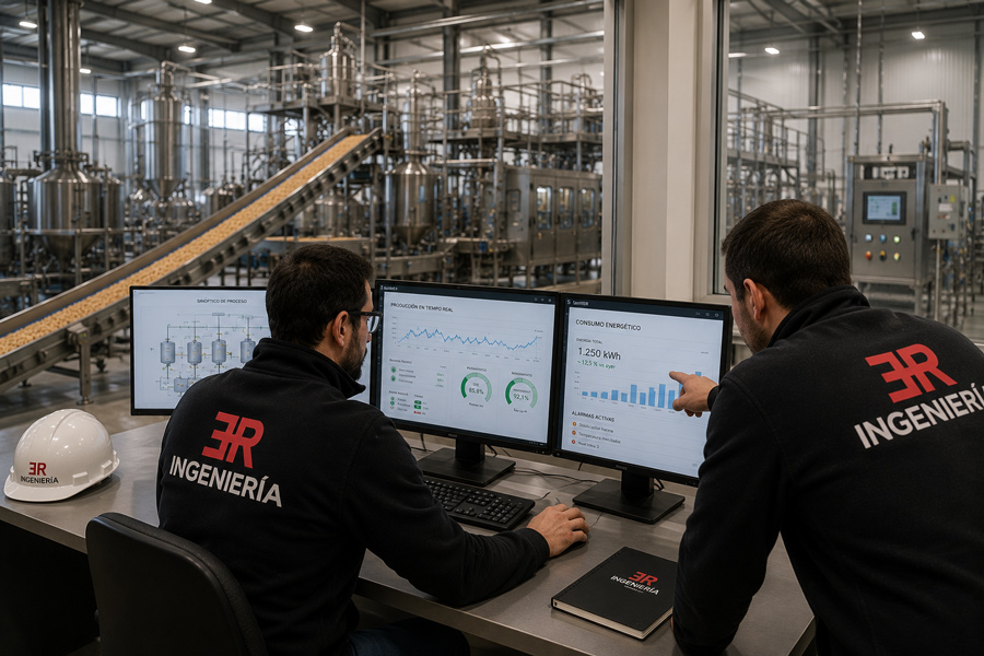 cómo funciona un PLC con sensores actuadores HMI y SCADA