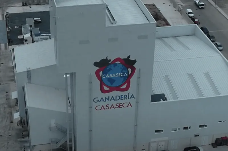 Vista aérea de la fábrica de piensos de Ganadería Casaseca